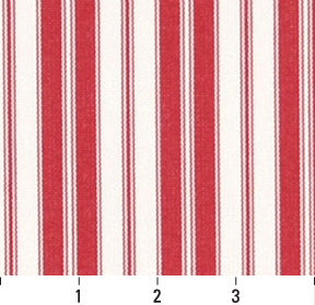 Essentials Outdoor Red White Crimson Classic Stripe Upholstery Fabric