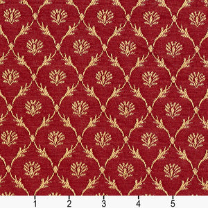 Essentials Heavy Duty Upholstery Fabric Red / Crimson Trellis
