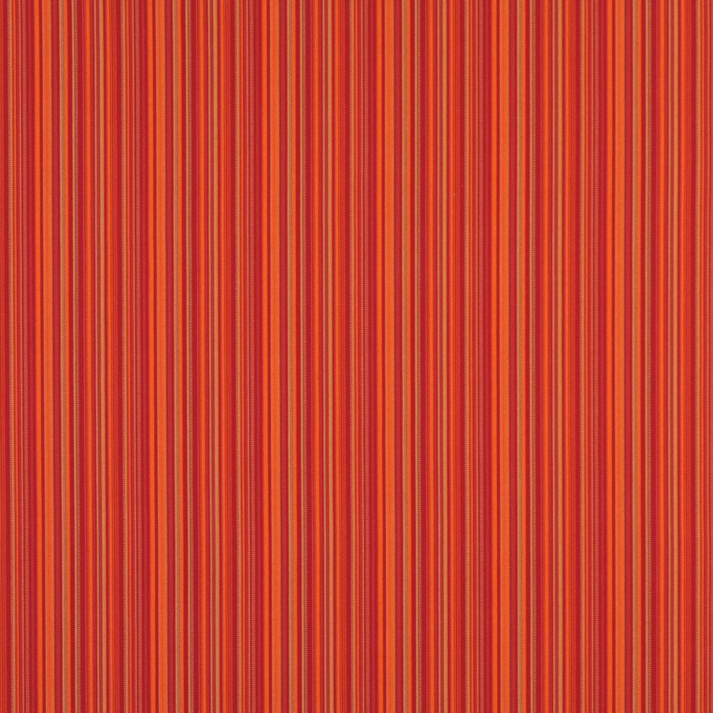 Essentials Outdoor Red Fiesta Orange Stripe Upholstery Fabric