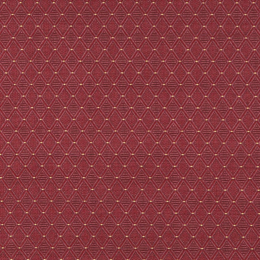 Essentials Heavy Duty Mid Century Modern Scotchgard Upholstery Fabric Burgundy Geometric Diamond / Berry