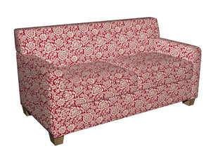 Essentials Floral Drapery Upholstery Fabric Red Ivory / Garnet Flora