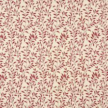 Load image into Gallery viewer, Essentials Floral Drapery Upholstery Fabric Red Ivory / Garnet Leaf