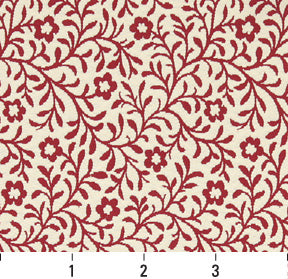 Essentials Floral Drapery Upholstery Fabric Red Ivory / Garnet Trellis