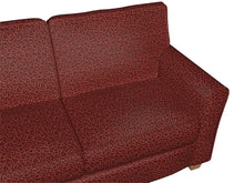 Load image into Gallery viewer, Essentials Heavy Duty Red Maroon Beige Squiggly Upholstery Fabric / Flame