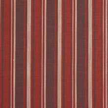 Load image into Gallery viewer, Essentials Red Maroon Pink Upholstery Drapery Fabric / Brick Stripe