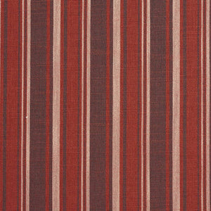 Essentials Red Maroon Pink Upholstery Drapery Fabric / Brick Stripe