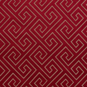 Essentials Heavy Duty Upholstery Drapery Greek Key Fabric Red / Merlot