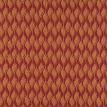 Load image into Gallery viewer, Essentials Mid Century Modern Geometric Upholstery Drapery Fabric Red Orange Trellis / Sangria