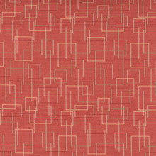 Load image into Gallery viewer, Essentials Mid Century Modern Red Geometric Rectangles Upholstery Fabric / Paprika