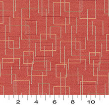 Load image into Gallery viewer, Essentials Mid Century Modern Red Geometric Rectangles Upholstery Fabric / Paprika