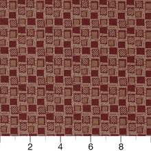 Load image into Gallery viewer, Essentials Stain Repellent Upholstery Fabric Red / Squares Spice