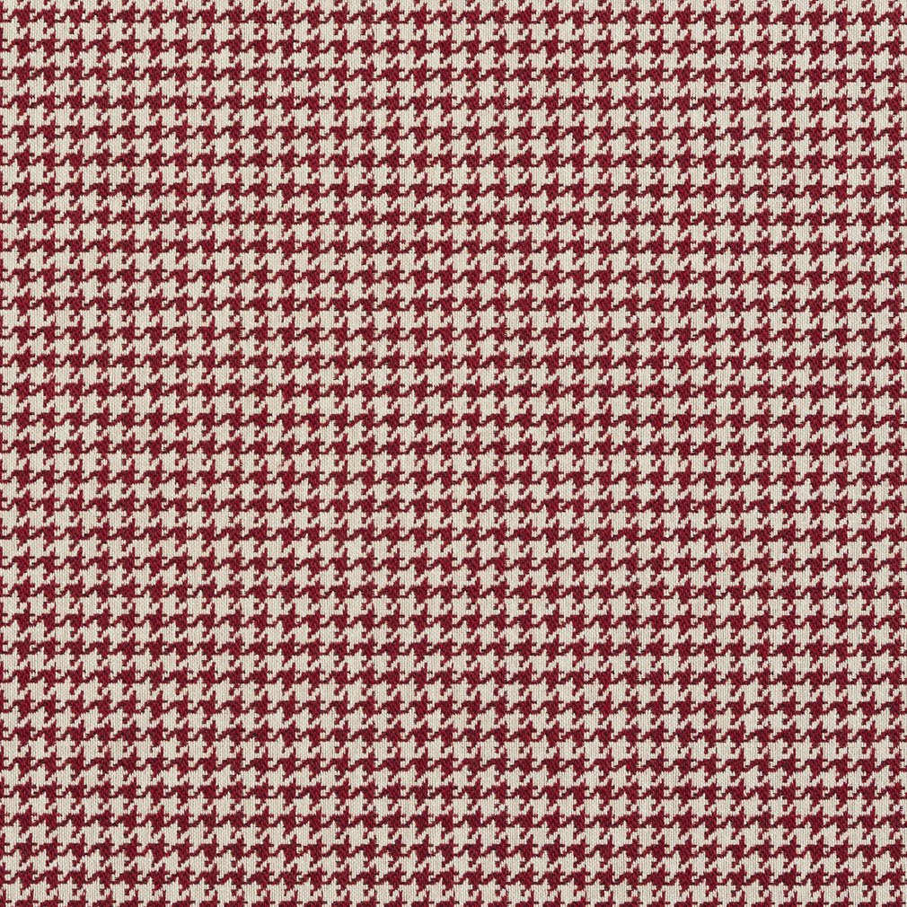 Essentials Red White Upholstery Fabric / Spice Houndstooth