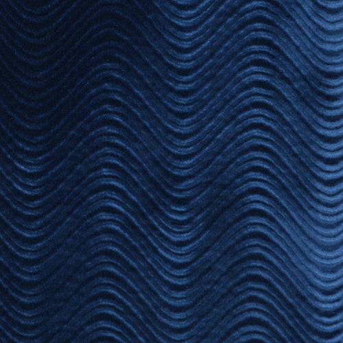 Essentials Velvet Upholstery Serpentine Stripes Fabric / Royal Swirl