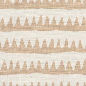SCHUMACHER CORFU STRIPE FABRIC / SAND