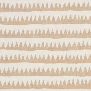 SCHUMACHER CORFU STRIPE FABRIC / SAND
