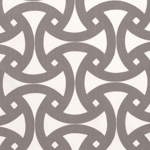SCHUMACHER SANTORINI PRINT INDOOR OUTDOOR FABRIC / FOG