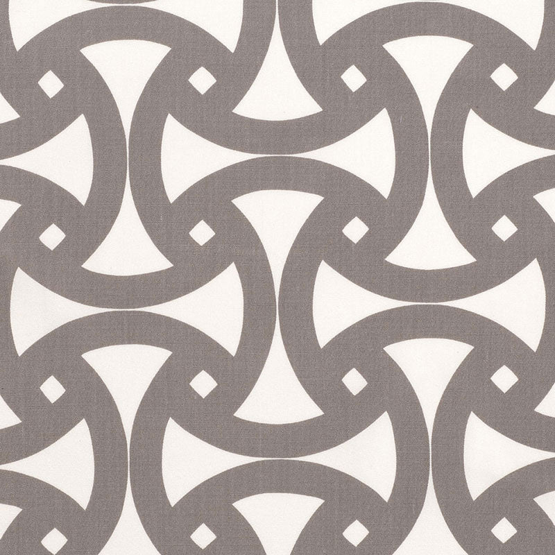SCHUMACHER SANTORINI PRINT INDOOR OUTDOOR FABRIC / FOG