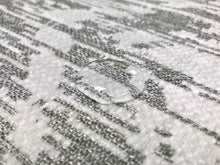 Load image into Gallery viewer, Silver Off White Geometric Abstract Southwestern Aztec Chenille Water Resistant Upholstery Drapery Fabric