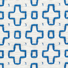 Load image into Gallery viewer, SCHUMACHER SCOUT EMBROIDERY FABRIC / BLUE