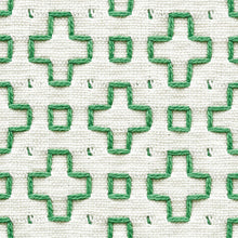 Load image into Gallery viewer, SCHUMACHER SCOUT EMBROIDERY FABRIC / GREEN