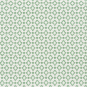 SCHUMACHER SCOUT EMBROIDERY FABRIC / GREEN