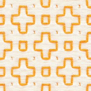 SCHUMACHER SCOUT EMBROIDERY FABRIC / ORANGE