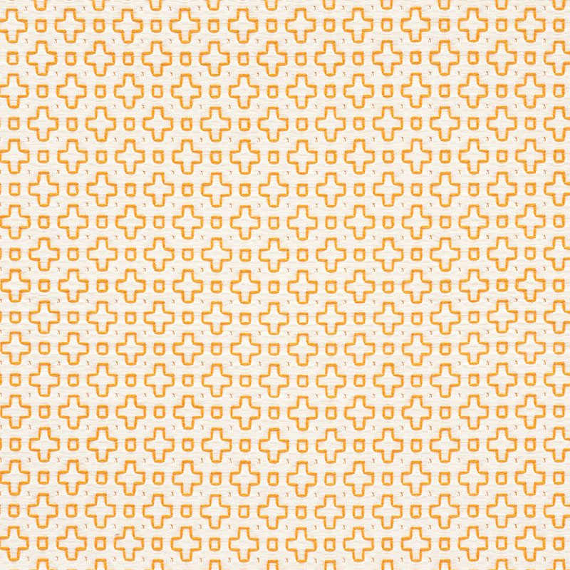 SCHUMACHER SCOUT EMBROIDERY FABRIC / ORANGE