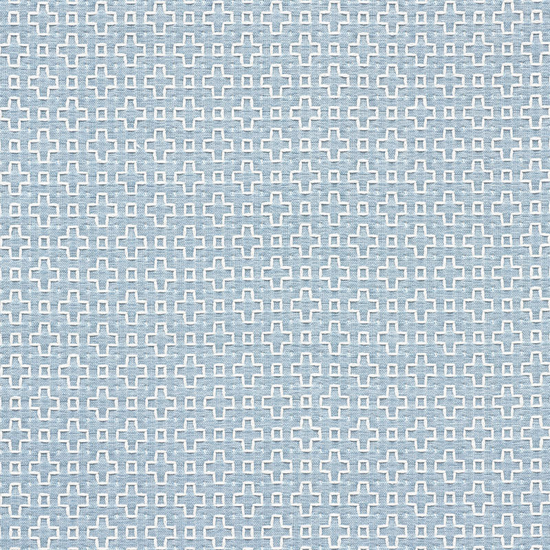 SCHUMACHER SCOUT EMBROIDERY FABRIC / SKY