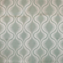 Load image into Gallery viewer, Geometric Drapery Upholstery Fabric Beige Gray Blue Gold Seafoam  / RMIL13