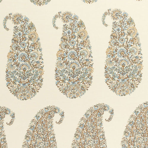 SCHUMACHER SHIRALA PAISLEY FABRIC / AQUA