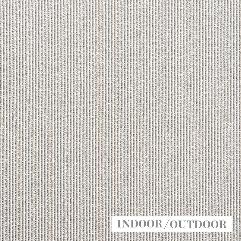 SCHUMACHER SHORELINE STRIPE INDOOR OUTDOOR FABRIC / STONE