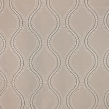 Load image into Gallery viewer, Embroidered Drapery Fabric Geometric Trellis Beige Gray Neutral / RMIL13