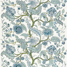 Load image into Gallery viewer, SCHUMACHER SINHALA LINEN PRINT FABRIC / SKY