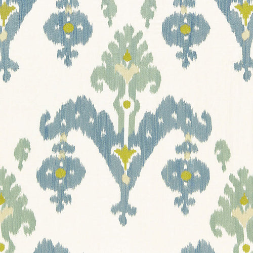 SCHUMACHER RAJA EMBROIDERY FABRIC / SKY