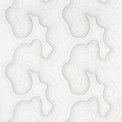 SCHUMACHER TOPO SHEER FABRIC / SLATE