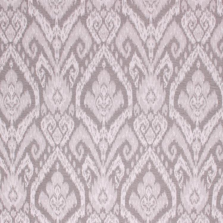 Ikat Cotton Blend Drapery Upholstery Fabric Taupe Gray / Slate RMIL1