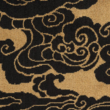 Load image into Gallery viewer, SCHUMACHER SOZAN VELVET FABRIC / GOLD &amp; ONYX