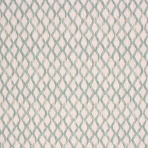 Cotton Upholstery Drapery Fabric Trellis Seafoam Aqua Blue Green Cream / Spa RMIL5
