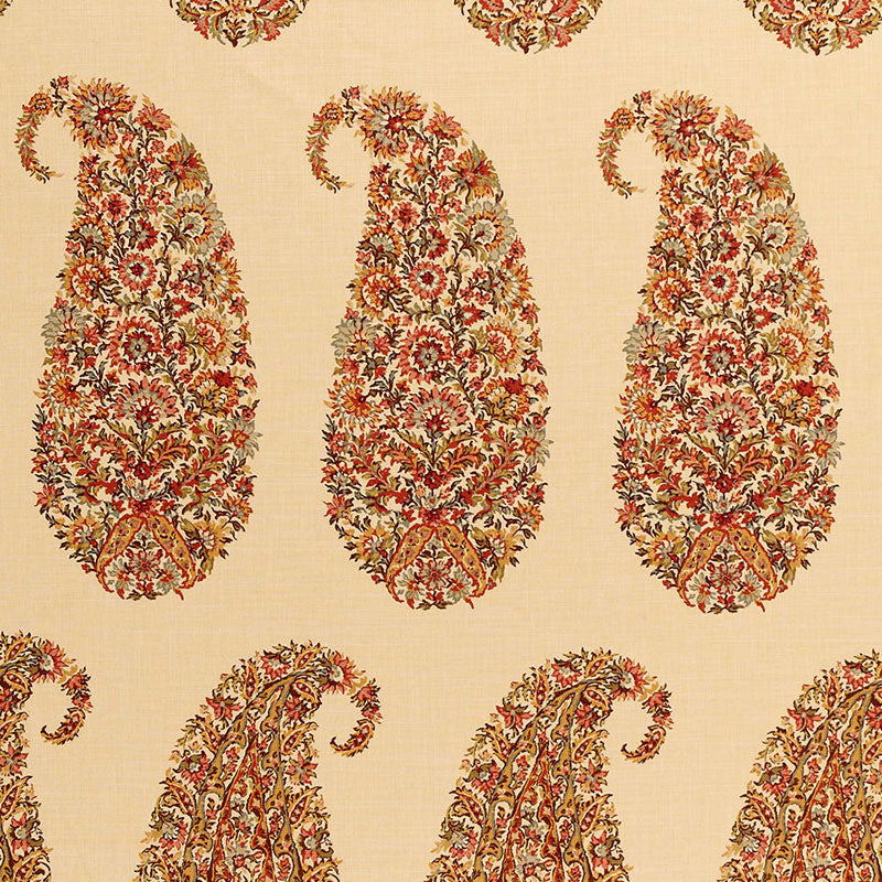 SCHUMACHER SHIRALA PAISLEY FABRIC / SPICE