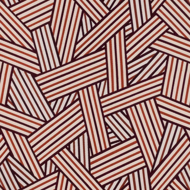 Geometric Upholstery Fabric Beige Gray Red Blue / FT12