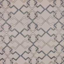 Load image into Gallery viewer, 3 Colors Geometric Embroidered Drapery Fabric Beige Gray Blue Green / RMIL13