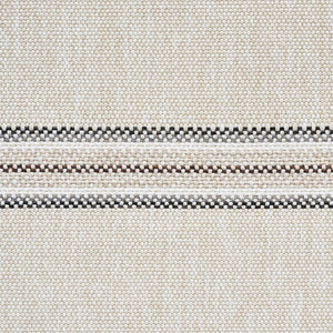 SCHUMACHER GARDEN STRIPE FABRIC 75972 / STONE