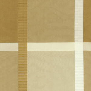 SCHUMACHER SURAT SILK PLAID FABRIC / CHAMPAGNE