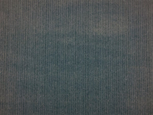 Steel Blue Strie Stripe Cotton Velvet Water & Stain Resistant Upholstery Fabric