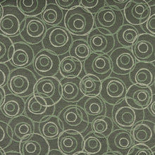 Load image into Gallery viewer, Essentials Mid Century Modern Geometric Sage Green Circles Upholstery Fabric / Cypress