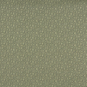 Essentials Mid Century Modern Geometric Sage Green Upholstery Fabric / Fern