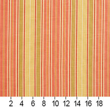 Load image into Gallery viewer, Essentials Salmon Crimson Olive Mustard Stripe Upholstery Drapery Fabric
