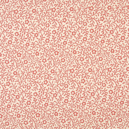 Essentials Floral Drapery Upholstery Fabric Salmon Ivory / Coral Trellis