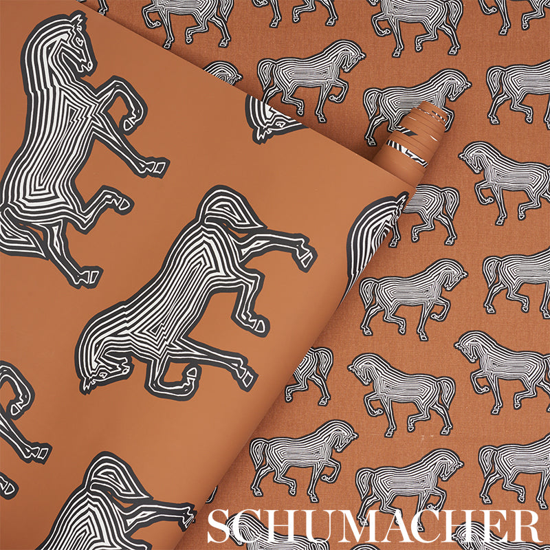 Schumacher Faubourg Wallpaper / Brown