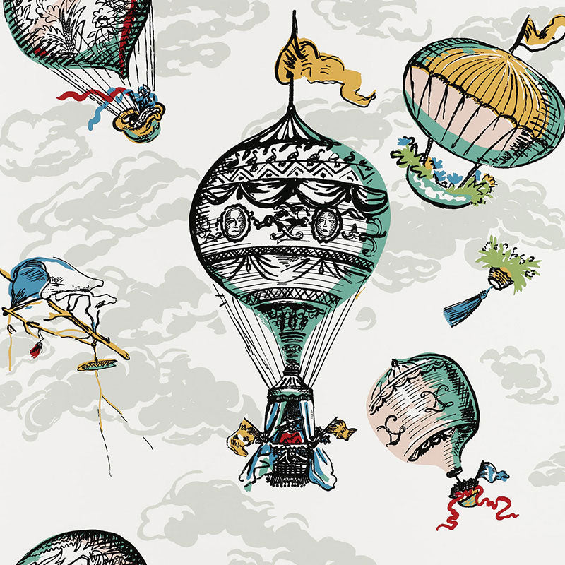 Schumacher Balloons Wallpaper / Multi